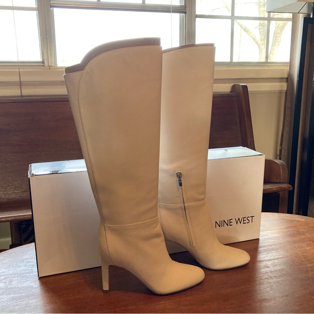 Nine West Women's White Knee-High Boots - Picture 6 of 7